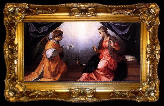 framed  Andrea del Sarto Annunciation, ta009-2